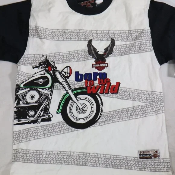 VTG HARLEY DAVIDSON Born to be Wild Boys Shirt NWT Sz L 14/16 - Picture 3 of 10